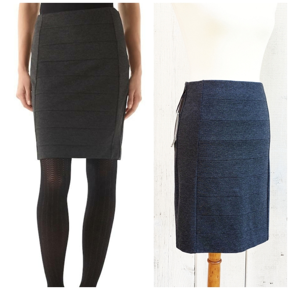 NWT White House Black Market Instantly Slimming Grey Pencil Skirt Size 4